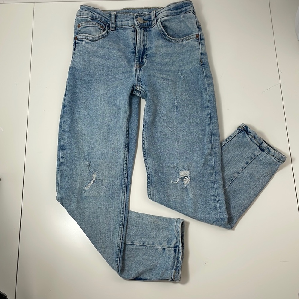ZARA Girl, Straight fit, distressed denim, size 9